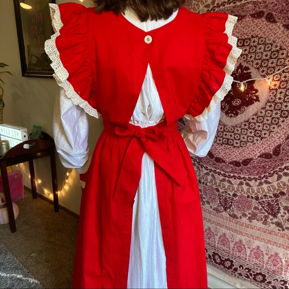 Vintage 70s Pinafore Apron Dress - Picture 3 of 4